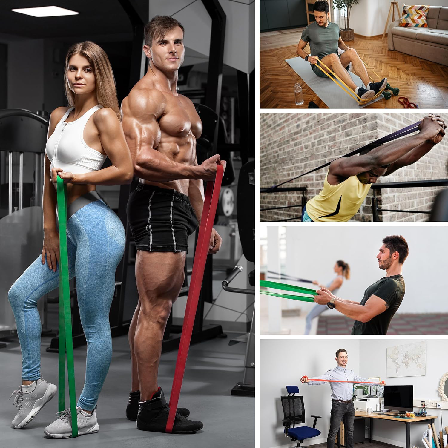 Cinturón elástico de acondicionamiento físico tira de resistencia hacia arriba entrenamiento de fuerza cuerda elástica para hombres y mujeres yoga estiramiento cinta de tracción auxiliar
