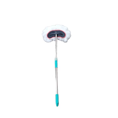 Bright Car Star Car Wash Mop Long Rod Car Wash Brush Soft Wool Encryption Large Truck Self-service Cleaning Mop Factory Direct Supply (Car cleaning tools) - 12m-encrypted-milk-silk-car-wash-brush