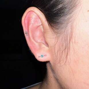 Original design earrings niche unique one ear hole wearing two ear holes feeling