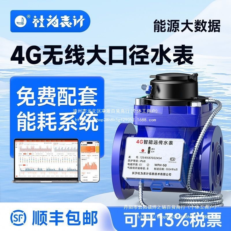 工业大口径智能水表 4G/NB无线远传水表 法兰水表DN50/100赠系统