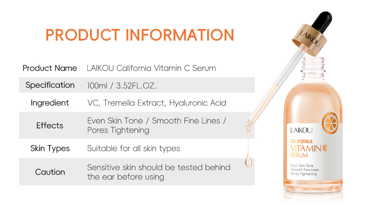 LAIKOU Vitamin C Essence 100ml Hydrating, Moisturizing and beautifying skin care products manufacturer wholesale cross-border supply Item Picture