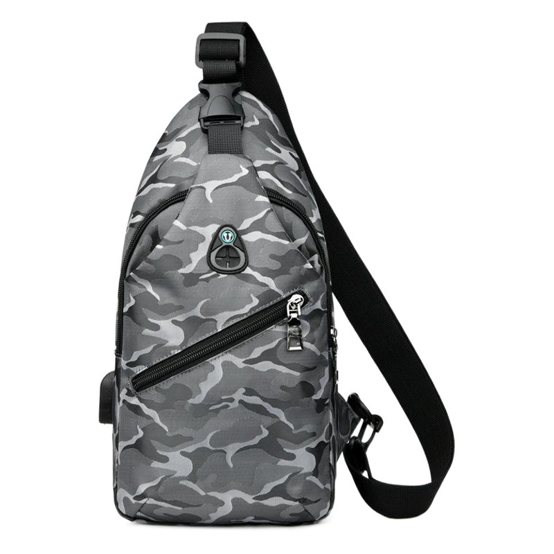 New Trendy Brand Men's Chest Bag Single Shoulder Crossbody Bag Single Shoulder Bag Motorcycle Korean Style Casual Small Chest Bag Men's Bag Trendy