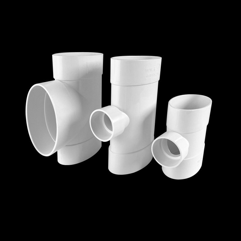 Pvc 110 baño accesorios de tubería plana downcomer cambio plano codo redondo directo cambio plano tee accesorios de tubería de PVC