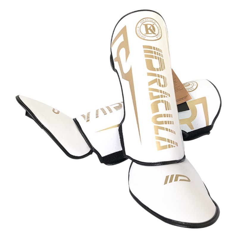 Protectores de piernas para boxeo, Sanda, Muay Thai, protectores de piernas gruesos con protección para el empeine, equipo de protección para adultos y niños, protectores de piernas para Taekwondo image 1