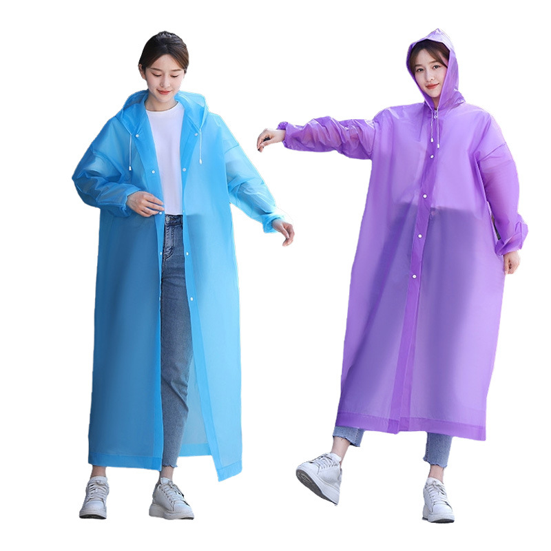 Impermeable no desechable EVA, estudiante de trekking para adultos, rafting ligero, viaje al aire libre, poncho portátil de una pieza