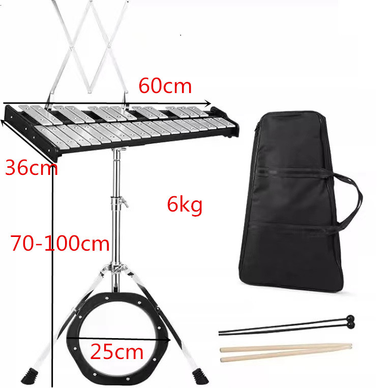 Orff instrumento musical piano de aluminio de 32 tonos piano de reloj de 32 tonos piano de trémolo de 32 tonos piano de metal de barra de 32 tonos