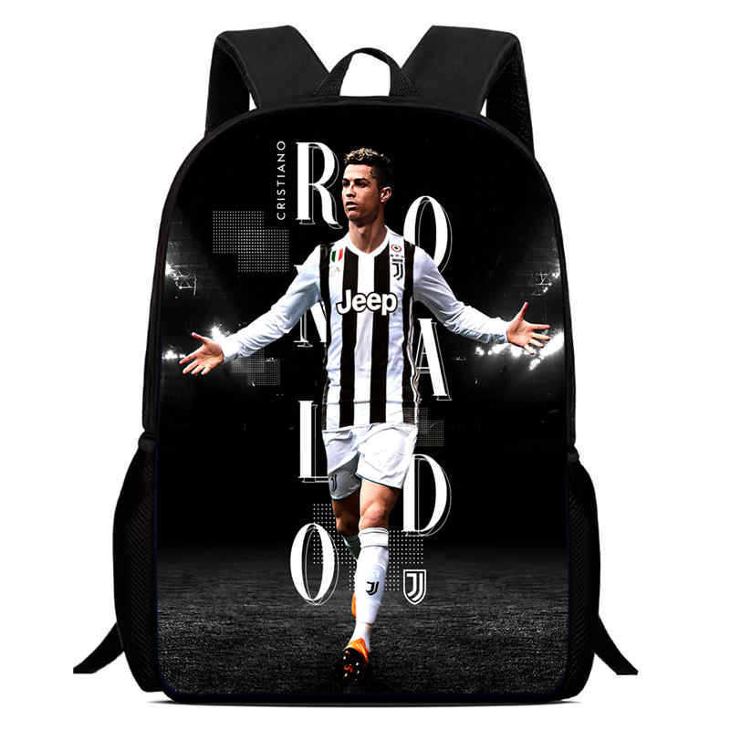 Amazon crossover nueva mochila con estampado periférico de futbolista mochila escolar para estudiantes mochila para niños