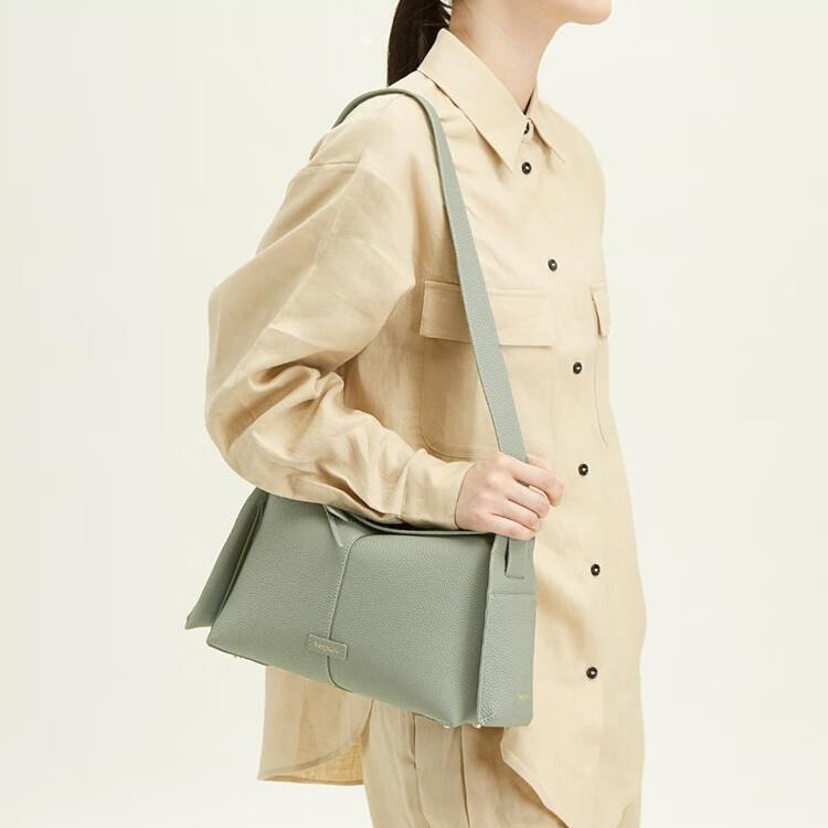 So Ear-Hanging Series Small/Medium Eave Bag Designer Top Grain Cowhide Commuter Handbag & Crossbody Bag For Women - Thumbnail 3