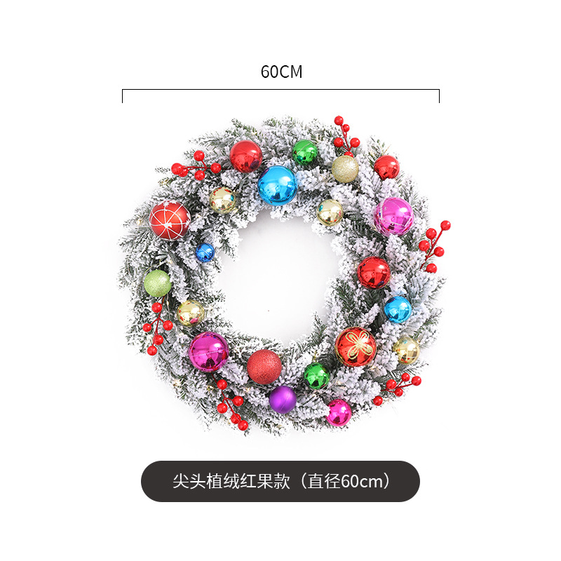Amazon está dedicado a Navidad Garland ratán decoración simulación flocado Garland ventana puerta colgando centro comercial escena diseño