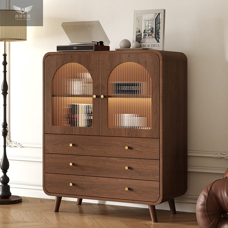 Gabinete lateral de comedor de estilo retro, sala de estar, TV, gabinete lateral, gabinete de almacenamiento contra la pared, gabinete de almacenamiento, dormitorio, almacenamiento al final de la cama, gabinete bajo