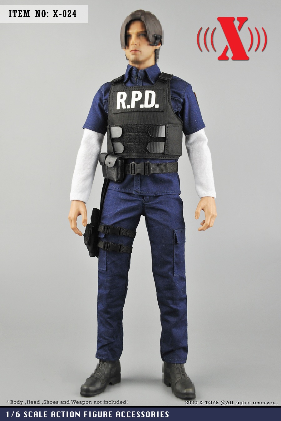 X-024 1/6 比例 男款 兵人 人偶 男款巡察服飾 警察 衣服套裝人偶