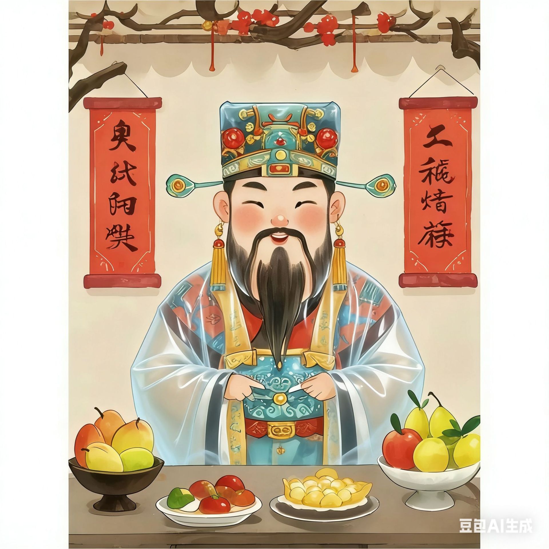 2025灶王爷灶神像厨房灶神贴灶公灶婆土地爷年画灶君不干胶贴纸-阿里巴巴