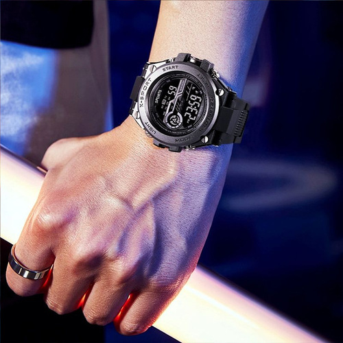 Men's Cross-Border Best-Selling Fashion Electronic Watch, Trendy and Stylish, Student Waterproof Night Light Sports Multi-Function Mechanical Watch, In Stock