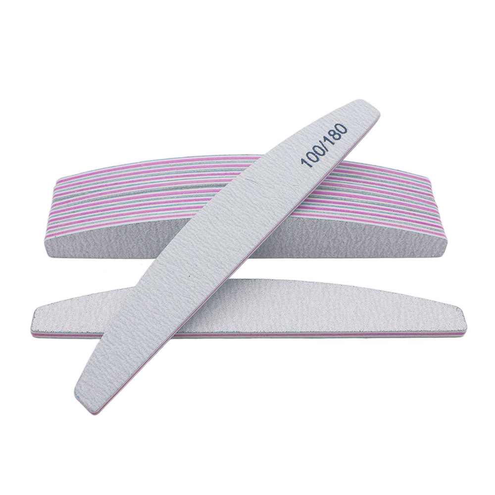 Fabricantes al por mayor cebra frotar tira de reparación pulida de uñas de manicure de media luna de uñas rectangulares de arena no se desprenden