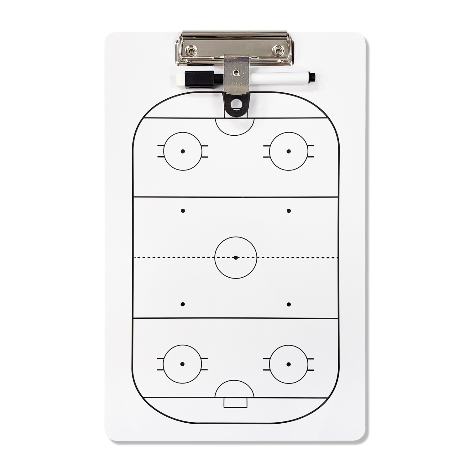 Handheld PVC ice hockey coaching board, portable, writable and erasable, for game tactics analysis and command presentation