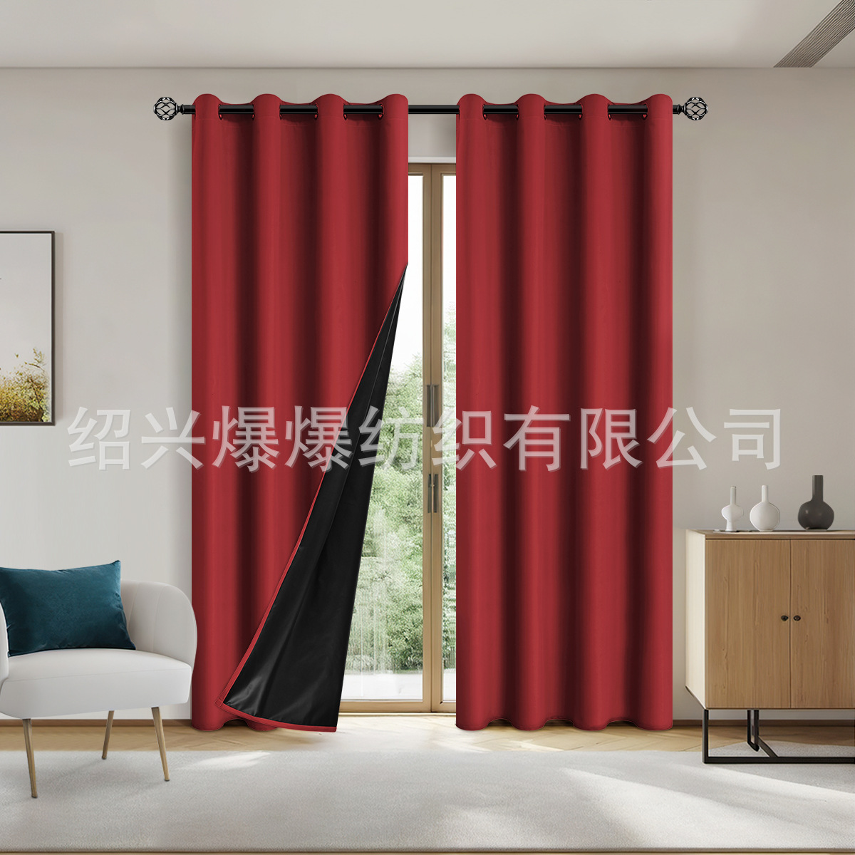 Cortinas opacas 100% blackout con recubrimiento térmico, protección solar y aislante, listas para envío TEMU / AliExpress