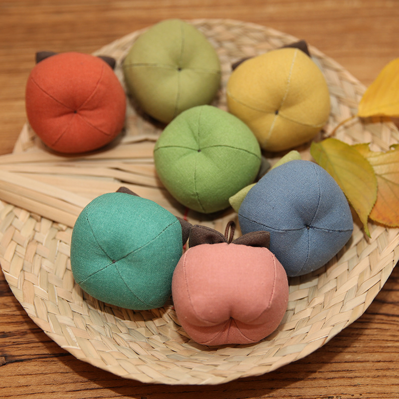 Patchwork hecho a mano DIY bordado material paquete Lu bordado novato caqui colgante niños regalo caqui bolsita