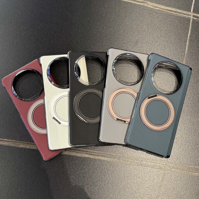 Suitable for Huawei Matex6 Central Axis Mobile Phone Case, Matex5 Plain Leather Protective Cover, Matax7 Rotating Stand Magnetic Suction Case