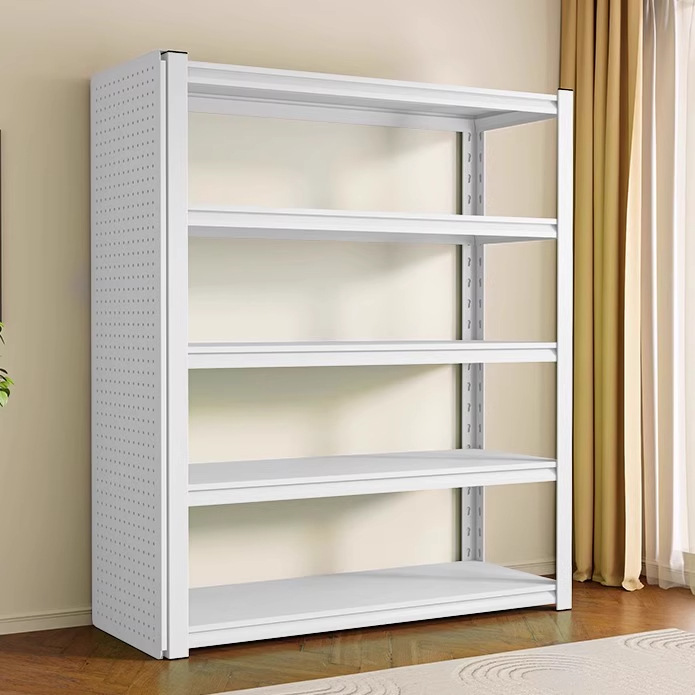 Steel Bookshelf Household Children's Simple Bookcase Multi-Layer Floor-Standing Storage Rack Integrated Wall-Mounted Living Room Storage Storage Rack