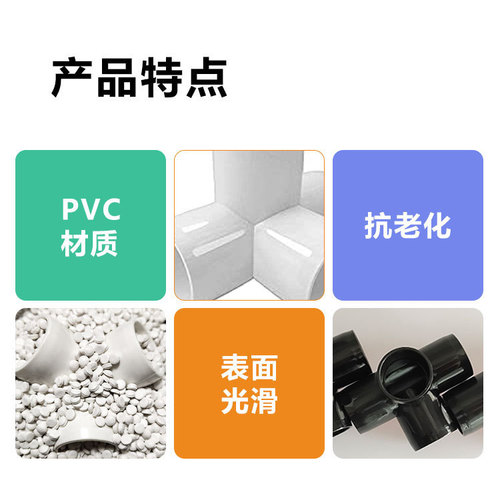 Cross-border best-selling American SCH40 PVC pipe fittings 3D four-way accessories Furniture-grade PVC pipe fittings 3D cross.