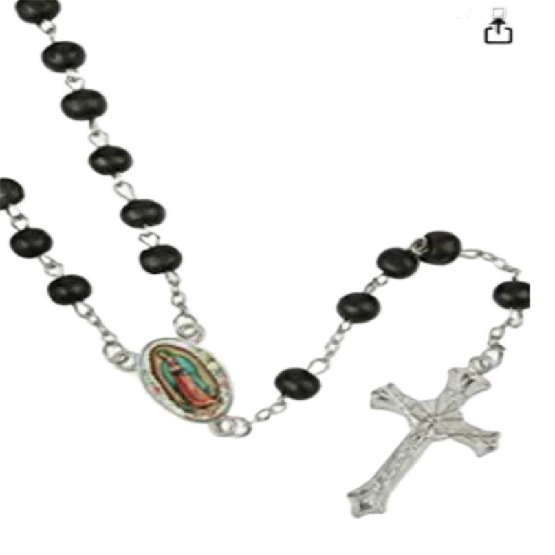 6-миллиметровое деревянное ожерелье с бусинами, двусторонняя наклейка, аксессуары из сплава, индивидуальный прозрачный пакет OPP