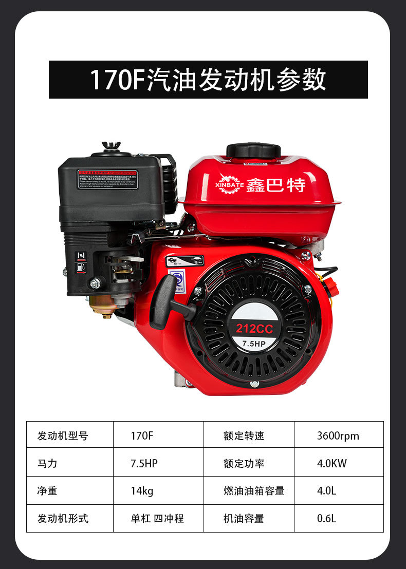 170F/190F/192F gasoline engine single-cylinder four-stroke 420cc agricultural power internal combustion engine manufacturer