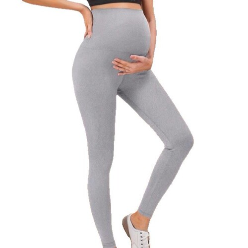Maternity pants, solid color wide waist belly support sports tight pants