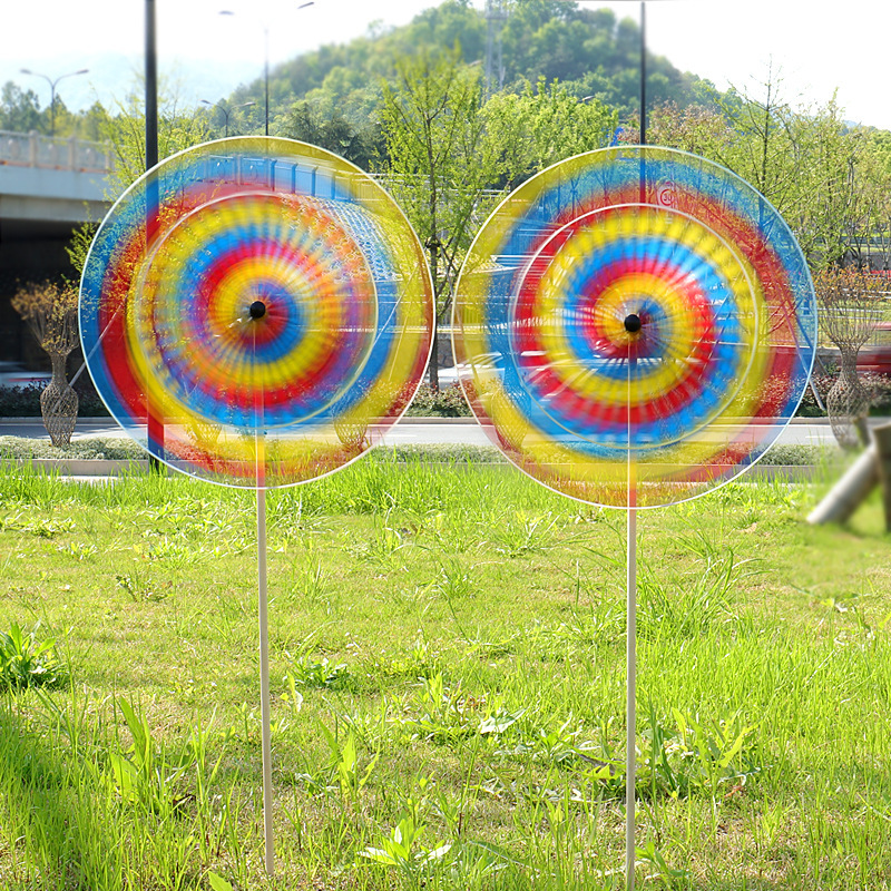 Retro double-layer rotating windmill toy
