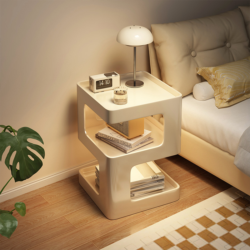 Diseño de mesas de cabecera nicho dormitorio simple alternativa creativa moderna de hierro forjado cabecera estante gabinete de almacenamiento