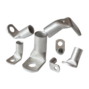Right Angle Bent Copper Nose L-Shaped Tinned Photovoltaic 90 Degree Copper Tube Terminal T90-25-6 Cold Crimped Copper Nose Wire Lug