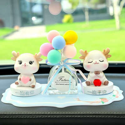 Car ornaments | Supplies - ping-an-have-you-balloon-aromatherapy-sit-blue-flower-pad