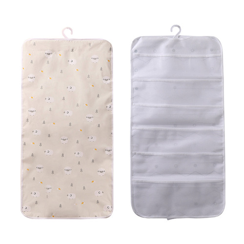 Underwear storage bag, home wall-mounted sock storage bag, wardrobe underwear bra multi-grid storage bag