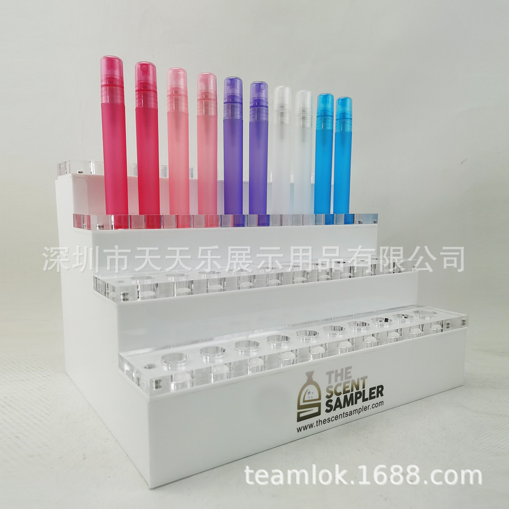 商超柜台产品展示架亚克力台阶陈列架 透明有机玻璃展架可加logo