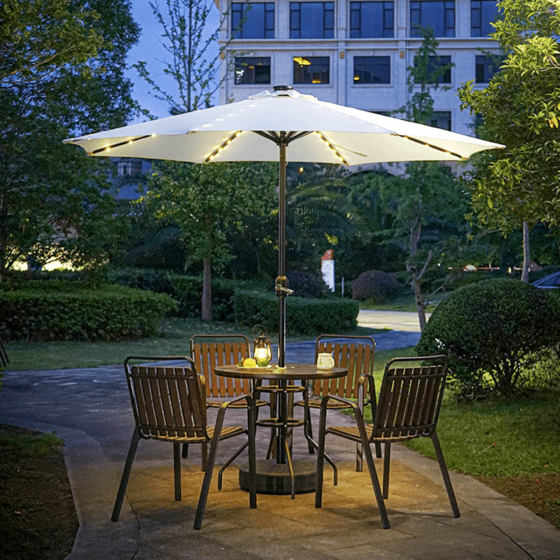 5OH3 Solar mid -column umbrella umbrella outdoor table and chair…