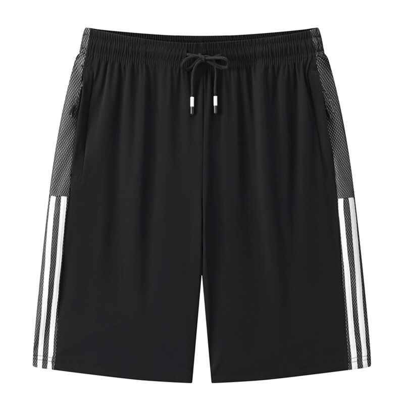 Summer New Adidas Three-Stripe Ice Silk Shorts for Men, Quick-Dry Fitness Sports Shorts, Fashionable Five-Point Pants, Trendy Brand