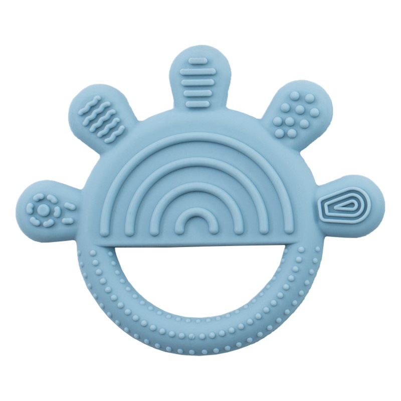 Patrón de cinco dedos del bebé calmante mordedor grado alimenticio bebé mordedor palo al por mayor anti-comer dedo