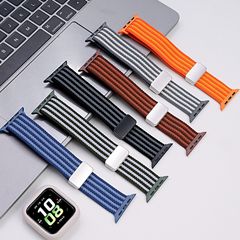 适用苹果S11表带尼龙编织弹力磁吸扣Applewatchs109华为GT5/4表带