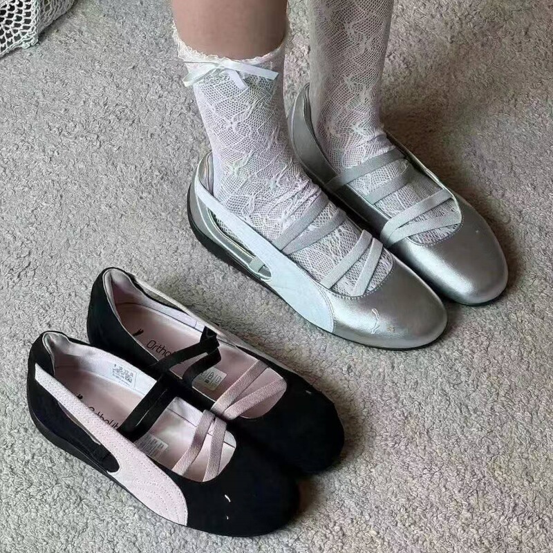 New Pm Park Chae-Young Style German Training Ballet Shoes, Flat Versatile Retro Lightweight Women's Dopamine Casual Dance Shoes New Pm Park Chae-Young Style German Training Ballet Shoes, Flat Versatile Retro Lightweight Women's Dopamine Casual Dance Shoes