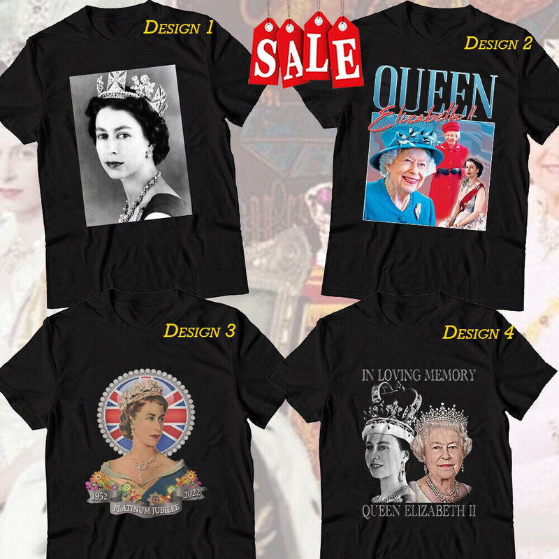 2022 foreign trade new Queen Elizabeth II T-shirt printed T-shirt