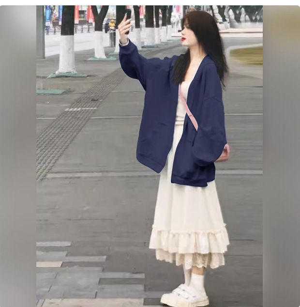 即墨卫衣外套女春秋2025新款女装重磅显瘦连帽开衫韩系上衣穿搭秋|undefined