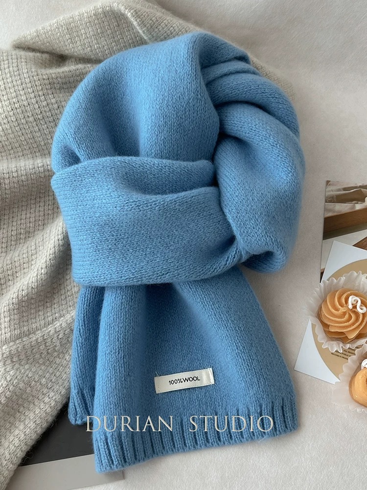 High quality pure wool-haze blue