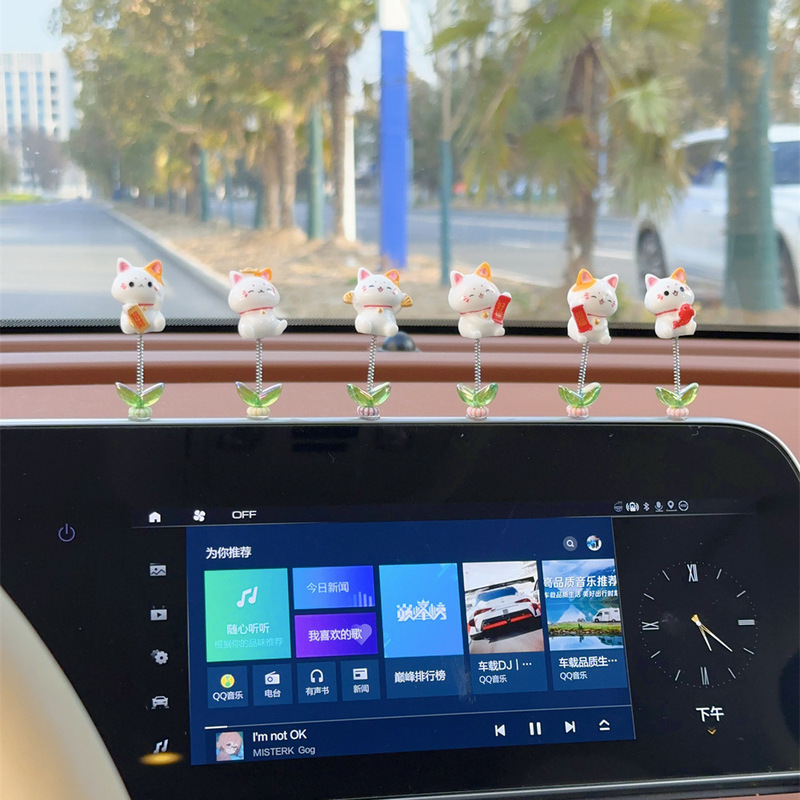 Car Creative Cute Mini Cat Cute Pet Ornaments Car Decoration Car Accessories Female Car Central Control Screen Female Car Creative Cute Mini Cat Cute Pet Ornaments Car Decoration Car Accessories Female Car Central Control Screen Female