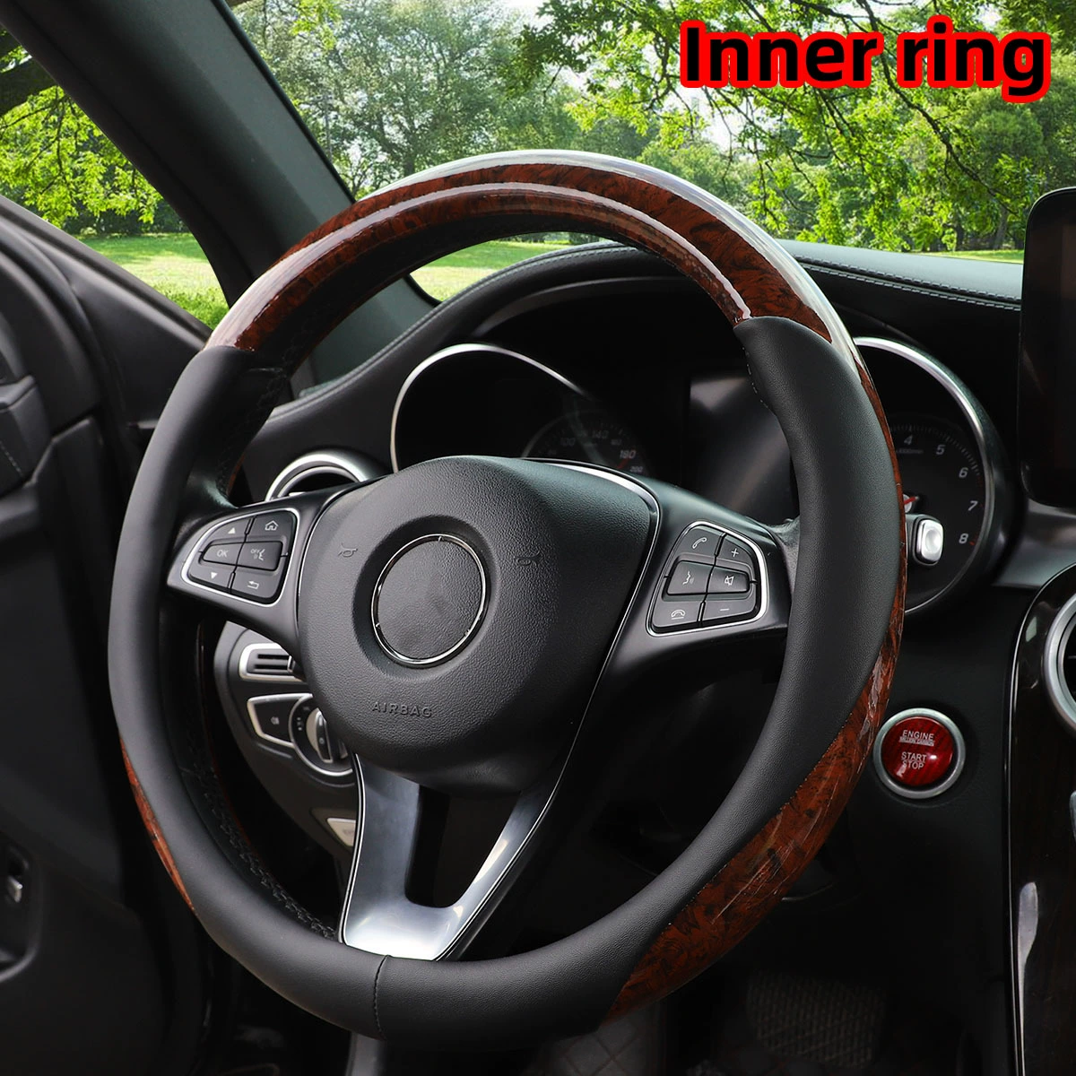 Персиковое дерево черный массаж динамический и удобный Нескользящий новый автомобильный рулевое рулевое колесо набор четыре сезона универсальный трансграничный электронной коммерции AliExpress
