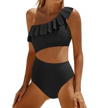 2025爆款亚马逊新款欧美泳衣荷叶边泳装现货批发温泉比基尼泳衣女