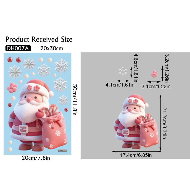 粉色圣诞节静电装饰窗贴圣诞树温馨节日氛围贴纸Merry Christmas|undefined