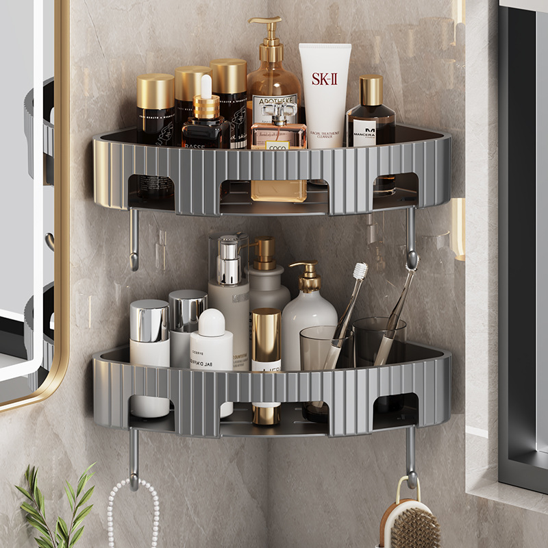 Bathroom triangle storage rack bathroom storage rack bathroom storage rack punch-free storage rack towel rack