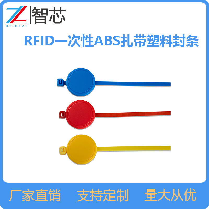 资产管理RFID电子扎带超高频远距离读取一次性扎带ABS塑料封条