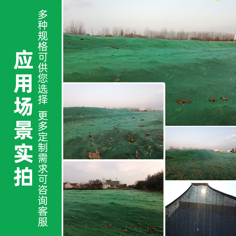 绿色防尘网 建筑工地遮阳盖土网聚乙烯扁丝绿化网绿网 防尘盖土网