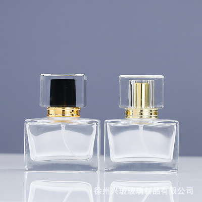 透明玻璃香水瓶 30ml 亚克力罩分装瓶方便携带厚底细喷雾分装空瓶|ms