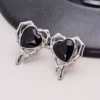 Love black diamond on silver background